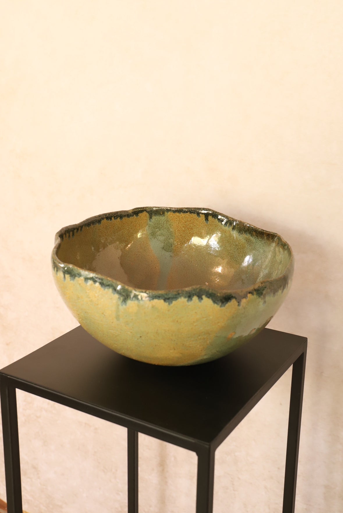 Fuente cerámica verde