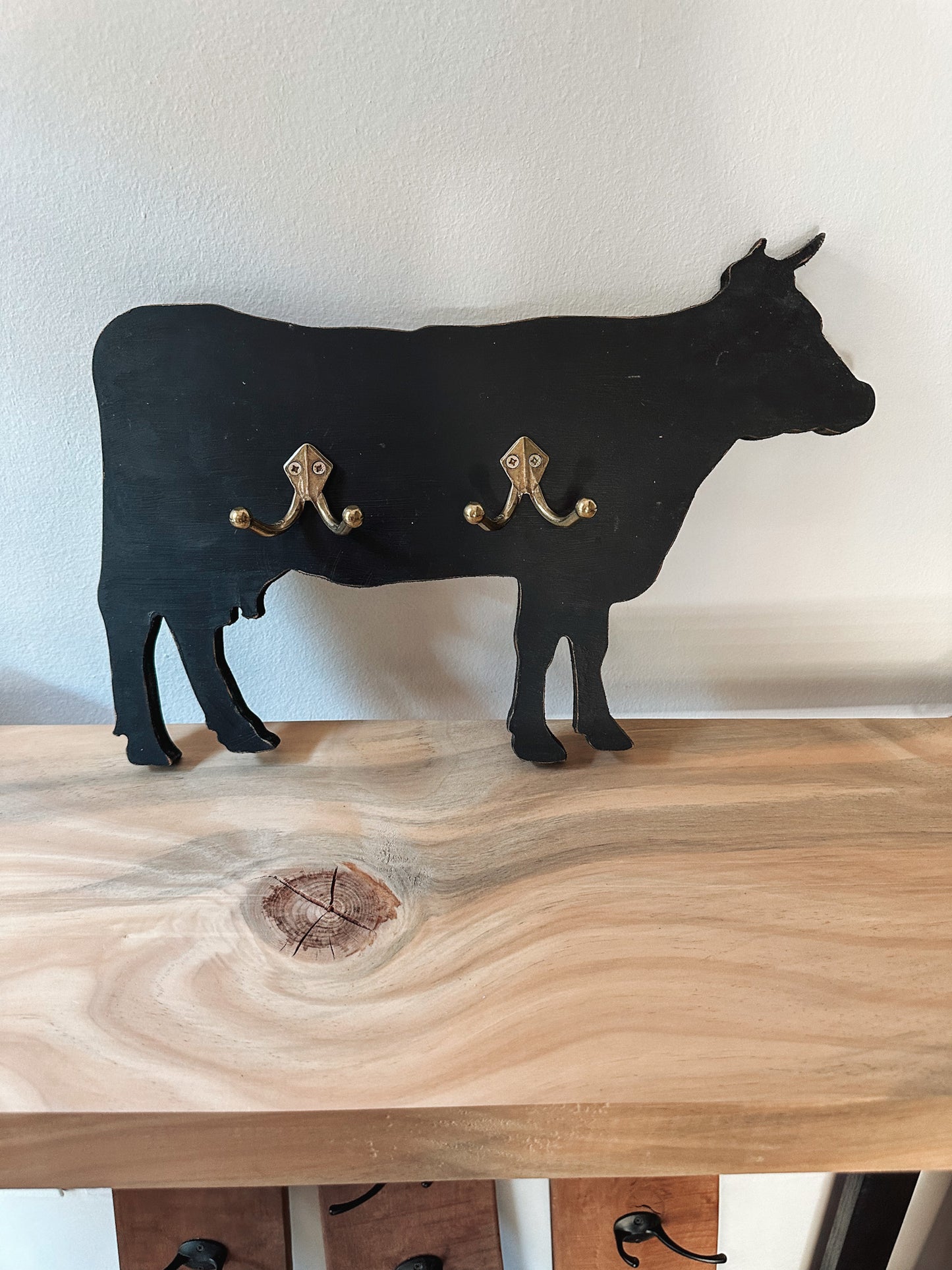 Perchero Serrano madera negro "vaca" - Couzy