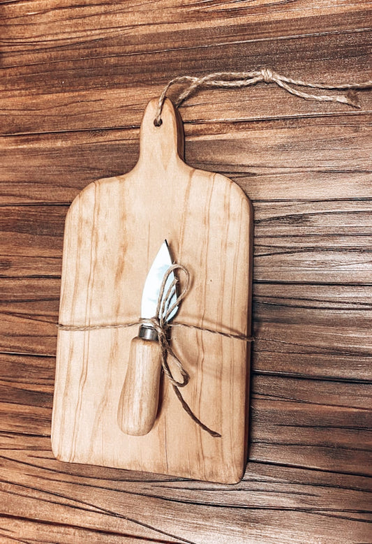 Pack tabla + cuchillo Fraile madera